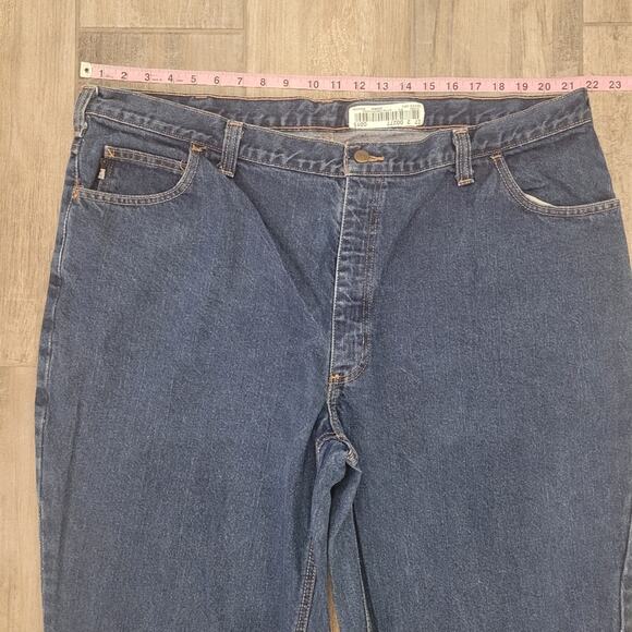 Carhartt Jeans FR Cat 2 Mens 44x30 Flame Resistant Denim Medium Wash Workwear - Picture 2 of 13